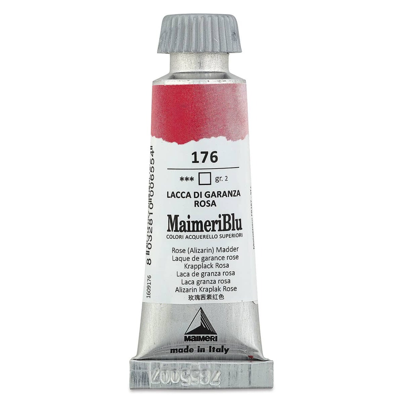 Maimeri Blu Artist Watercolor - Rose Alizarin Madder, 12 ml Tube